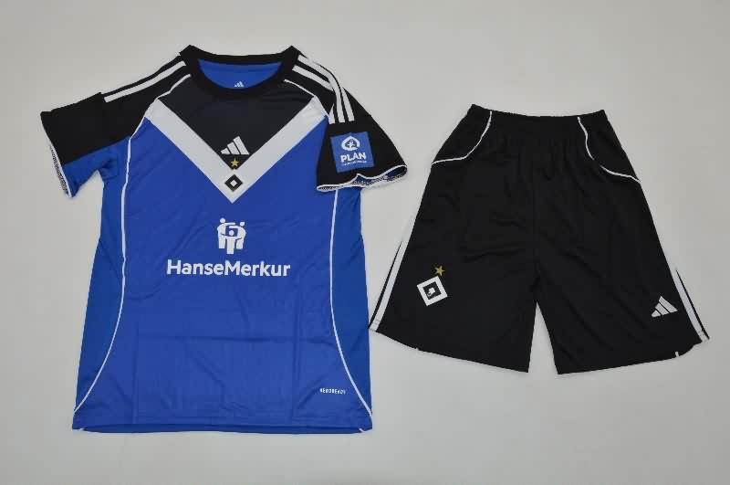 Kids Hamburg 25/26 Away Soccer Jersey And Shorts