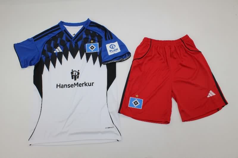 Kids Hamburg 25/26 Home Soccer Jersey And Shorts