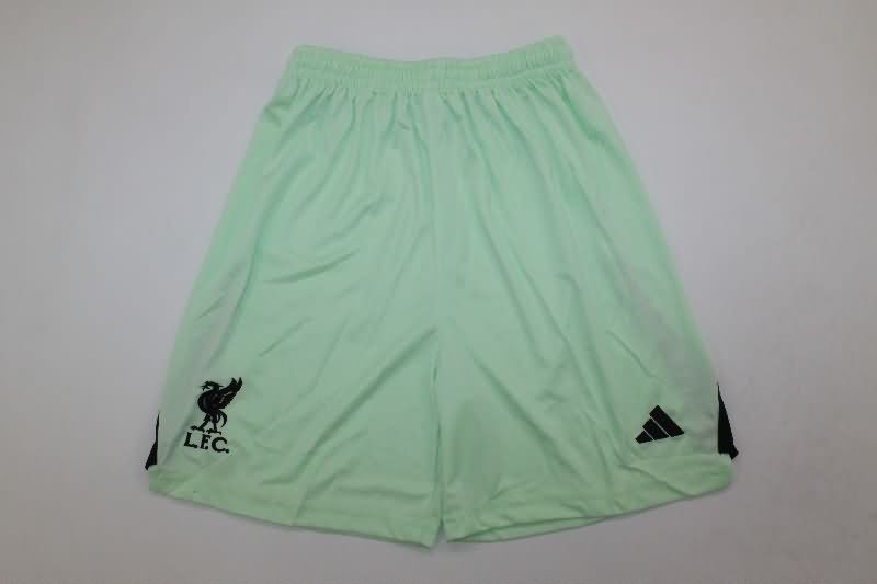 Kids Liverpool 25/26 Goalkeeper Green Soccer Jersey And Shorts Leaked