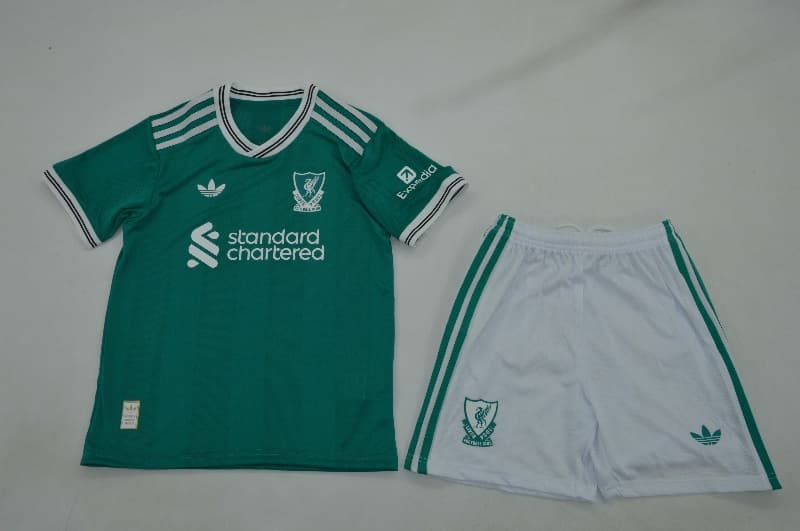 Kids Liverpool 25/26 Third Soccer Jersey And Shorts (Player)