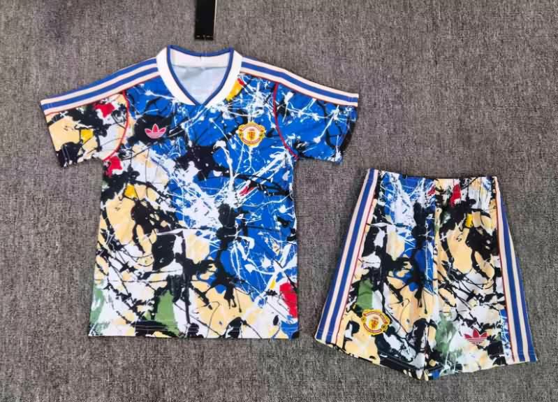 Kids Manchester United 25/26 Special Soccer Jersey And Shorts 03