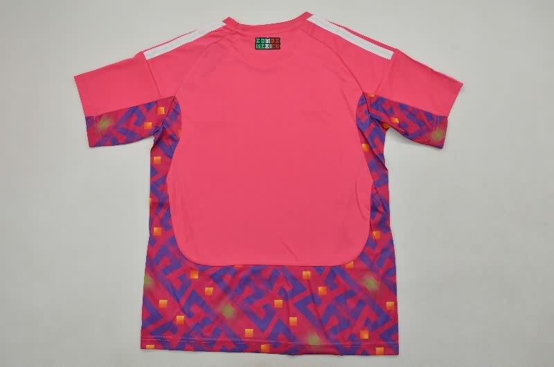 Kids Mexico 2026 Goalkeeper Pink Soccer Jersey And Shorts