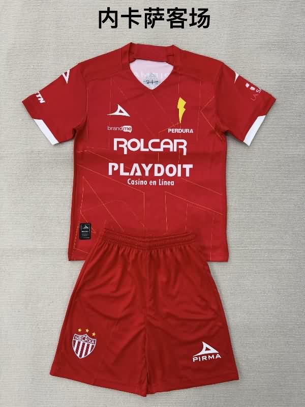 Kids Necaxa 25/26 Away Soccer Jersey And Shorts
