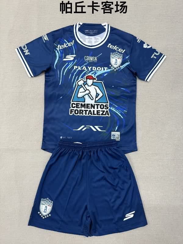 Kids Pachuca 25/26 Away Soccer Jersey And Shorts