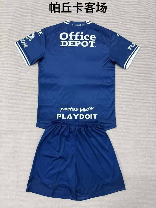Kids Pachuca 25/26 Away Soccer Jersey And Shorts