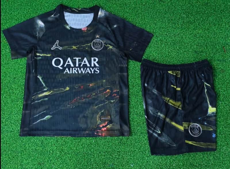 Kids Paris St German 25/26 Fifth Soccer Jersey And Shorts (Player)