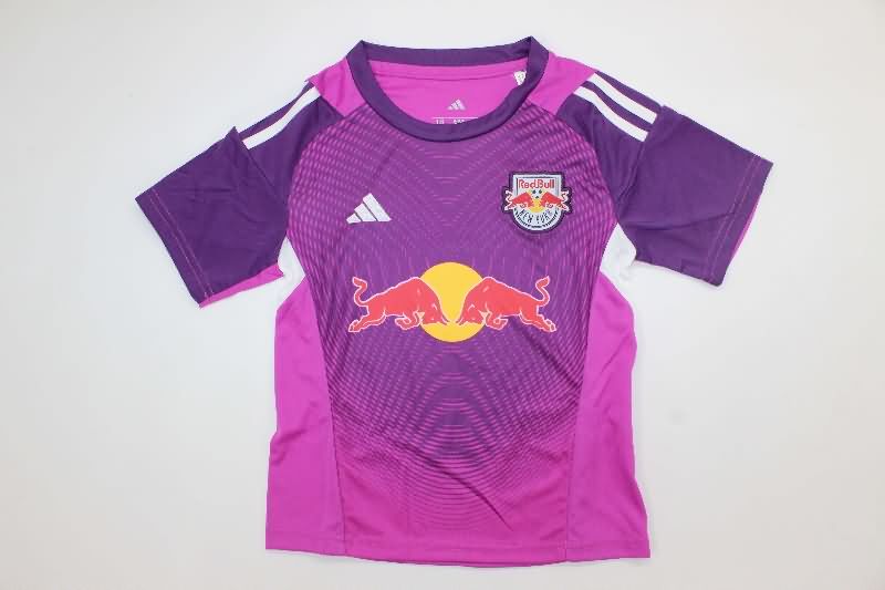 Kids RB New York 2025 Goalkeeper Purple Soccer Jersey And Shorts