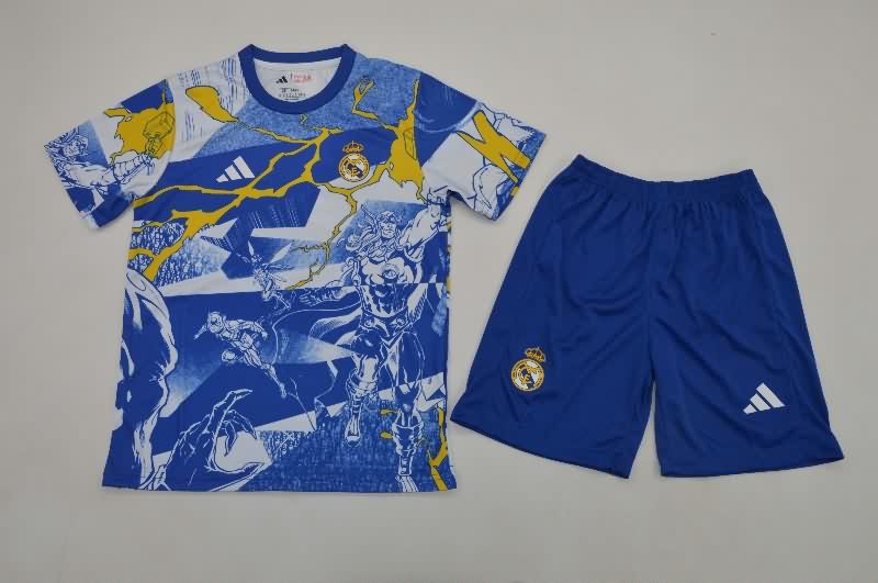 Kids Real Madrid 25/26 Special Soccer Jersey And Shorts 08