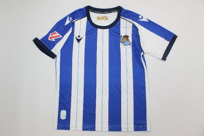 Kids Real Sociedad 25/26 Home Soccer Jersey And Shorts