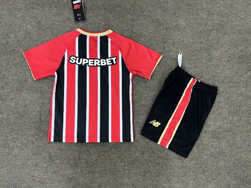 Kids Sao Paulo 2025 Away Soccer Jersey And Shorts