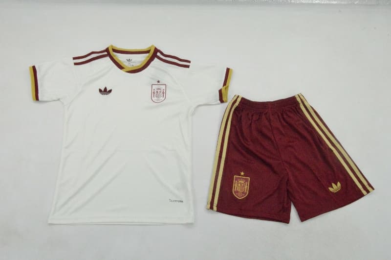 Kids Spain 2026 World Cup Away Soccer Jersey And Shorts