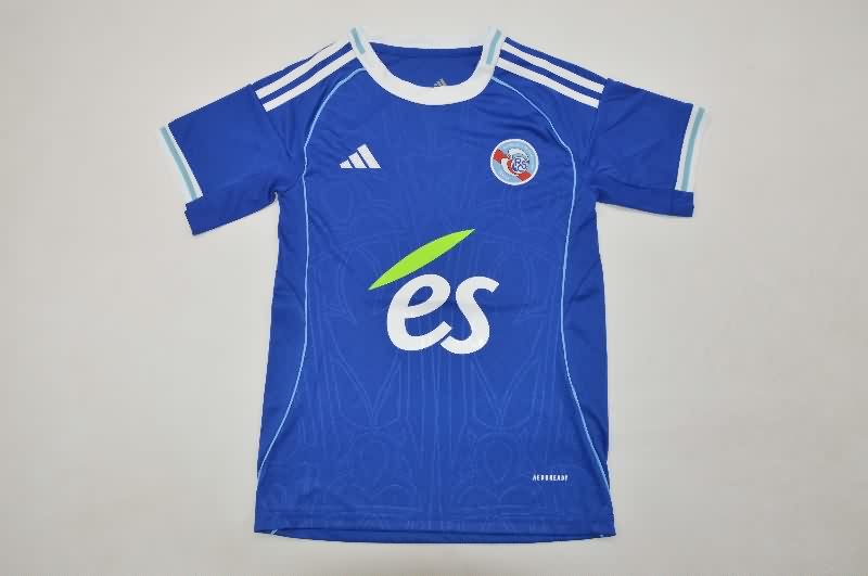 Kids Strasbourg 25/26 Home Soccer Jersey And Shorts