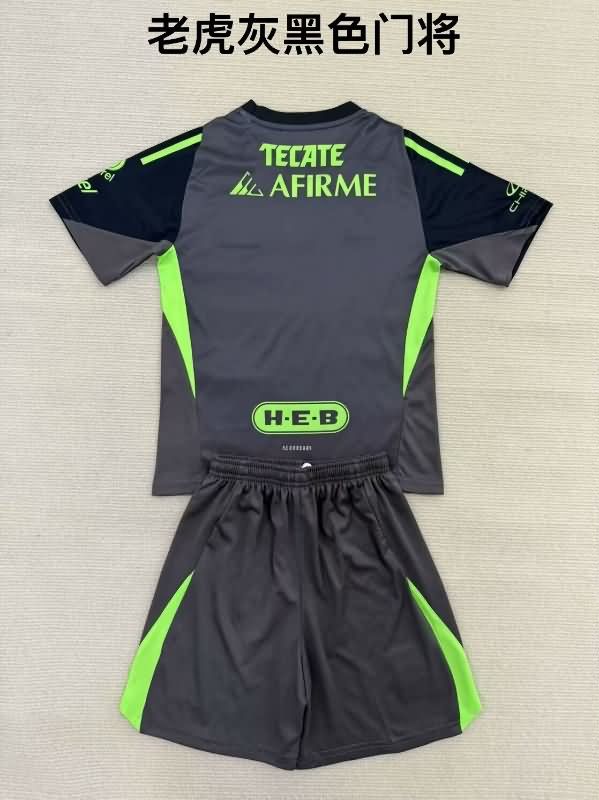 Kids Tigres UANL 25/26 Goalkeeper Black Soccer Jersey And Shorts