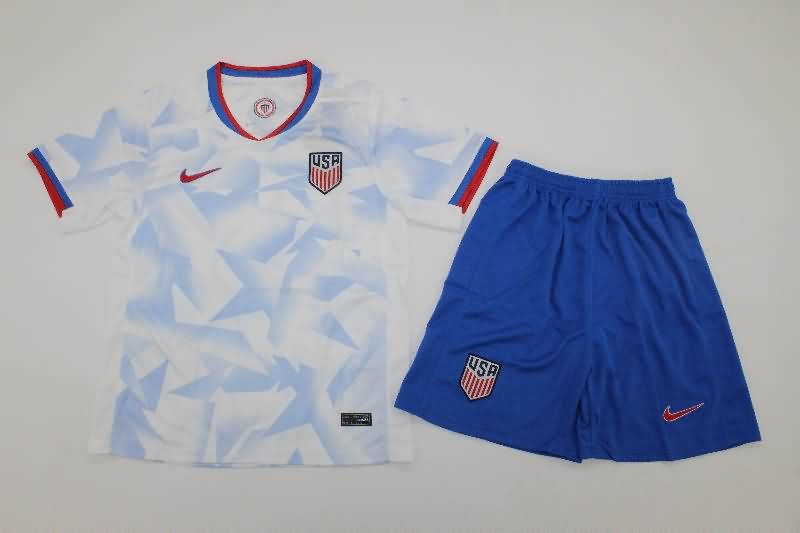 Kids USA 2025 Home Soccer Jersey And Shorts