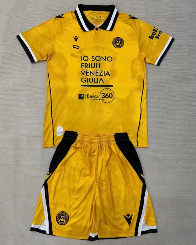 Kids Udinese 25/26 Third Soccer Jersey And Shorts