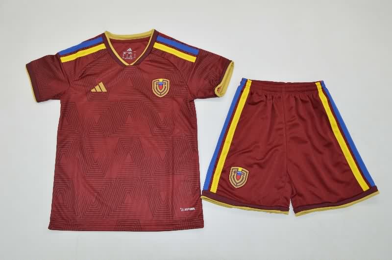 Kids Venezuela 2026 Home Soccer Jersey And Shorts