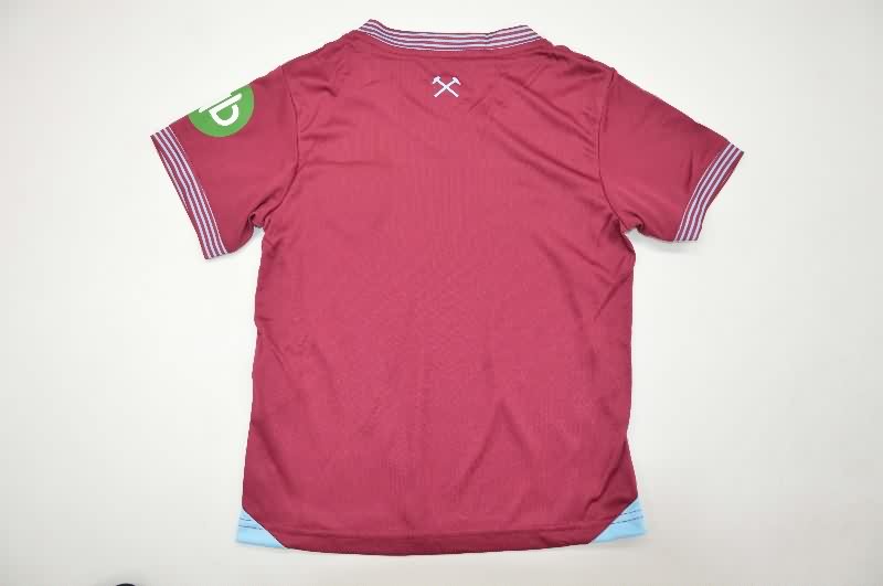 Kids West Ham 25/26 Home Soccer Jersey And Shorts