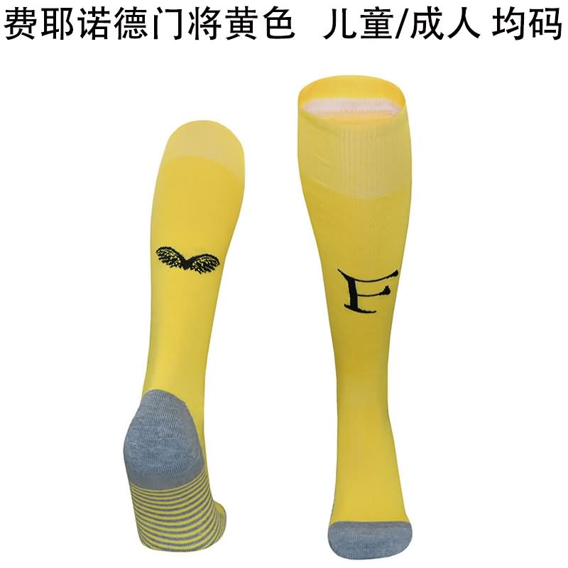 AAA Quality Feyenoord 25/26 Goalkeeper Yellow Soccer Socks
