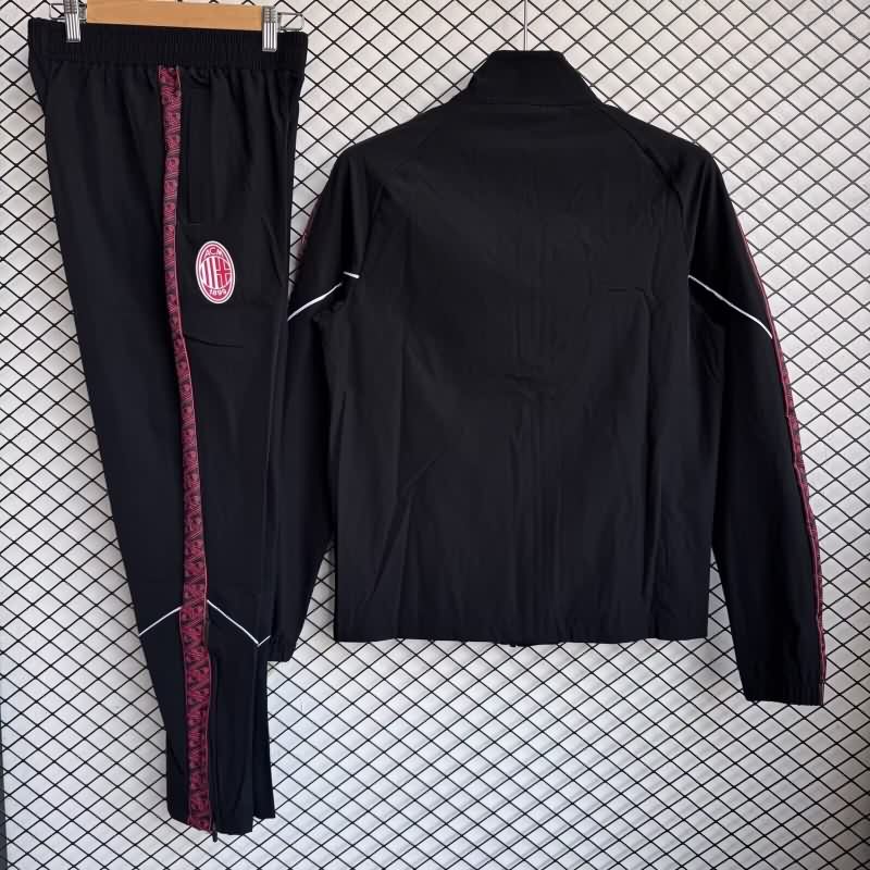 AAA Quality AC Milan 25/26 Black Soccer Tracksuit 04