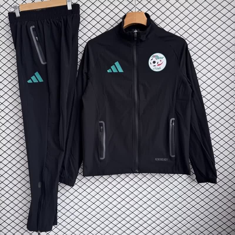 AAA Quality Algeria 2026 Black Soccer Tracksuit