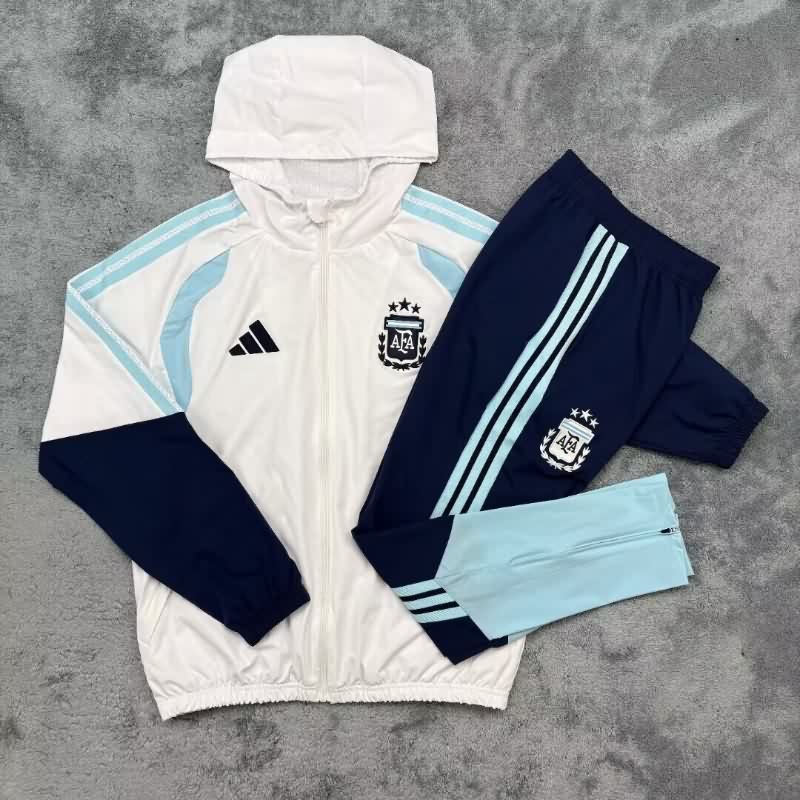 AAA Quality Argentina 2026 White Soccer Tracksuit 02