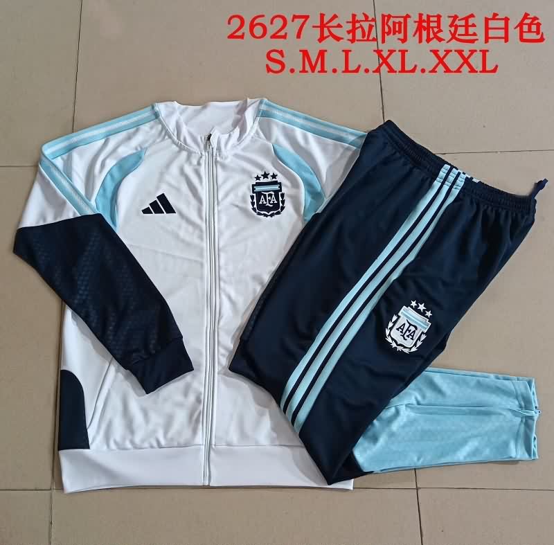 AAA Quality Argentina 2026 White Soccer Tracksuit 03