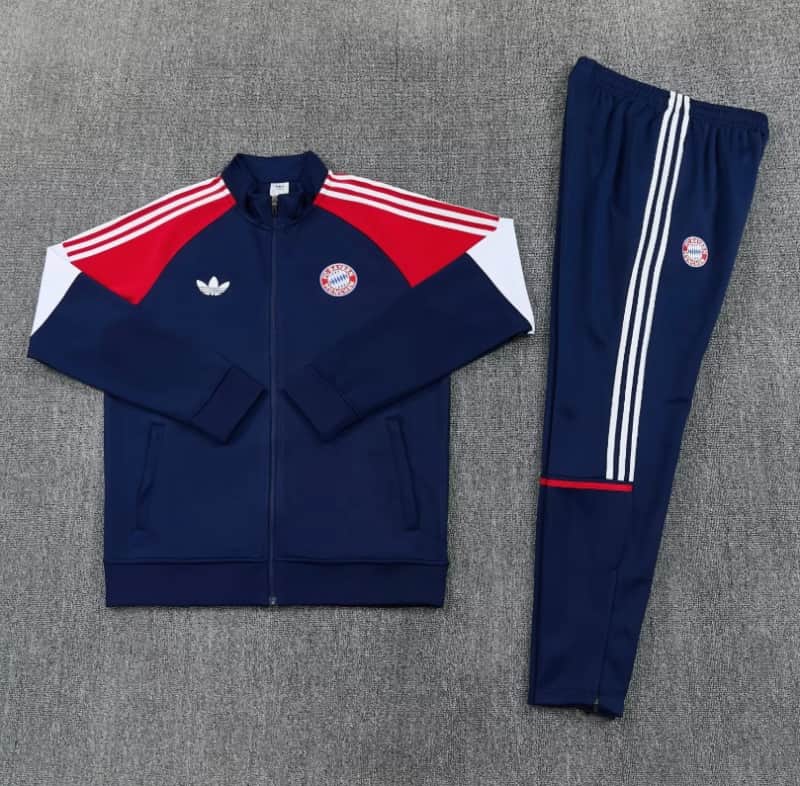 AAA Quality Bayern Munich 25/26 Dark Blue Soccer Tracksuit
