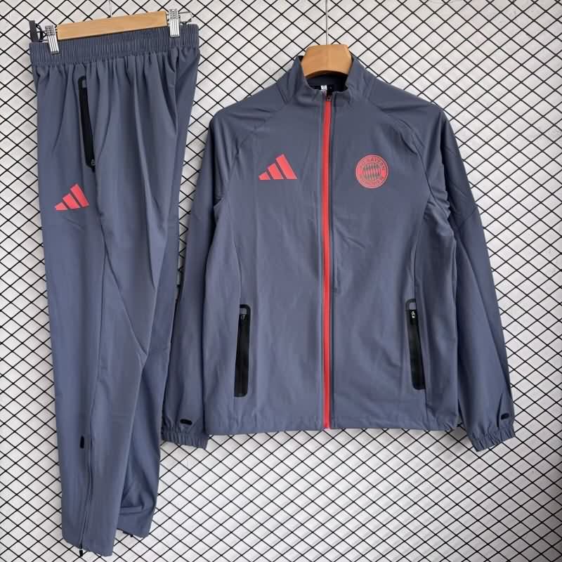 AAA Quality Bayern Munich 25/26 Dark Grey Soccer Tracksuit 04
