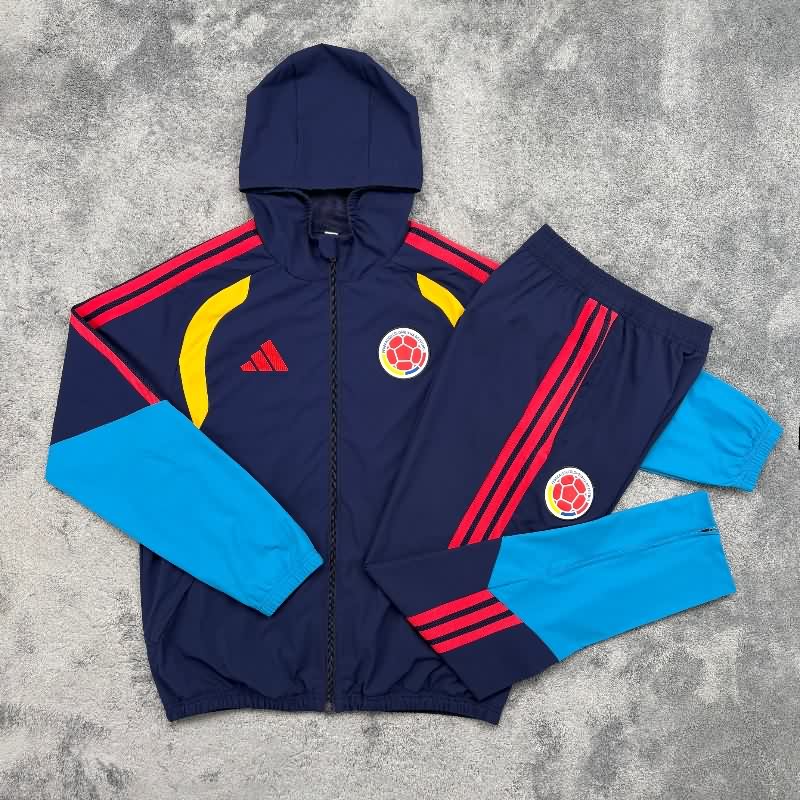 AAA Quality Colombia 2026 Dark Blue Soccer Tracksuit 02