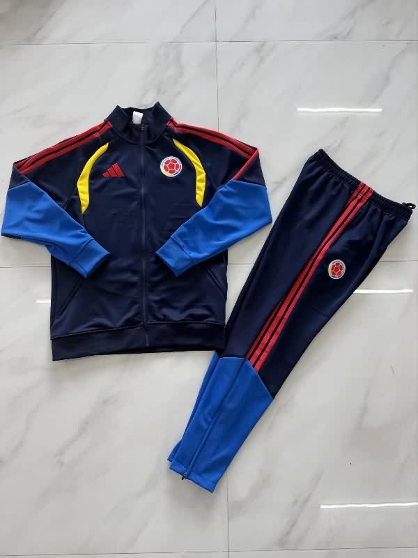 AAA Quality Colombia 2026 Dark Blue Soccer Tracksuit 03