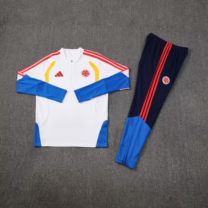 AAA Quality Colombia 2026 White Soccer Tracksuit
