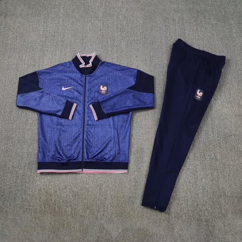 AAA Quality France 2026 Dark Blue Soccer Tracksuit
