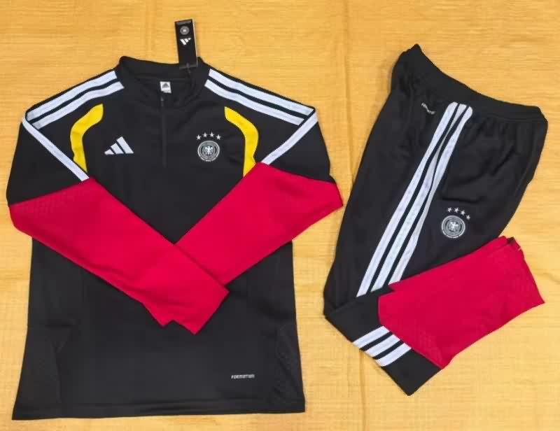 AAA Quality Germany 2025 Black Soccer Tracksuit 05