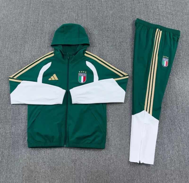 AAA Quality Italy 2026 Green Soccer Tracksuit 02