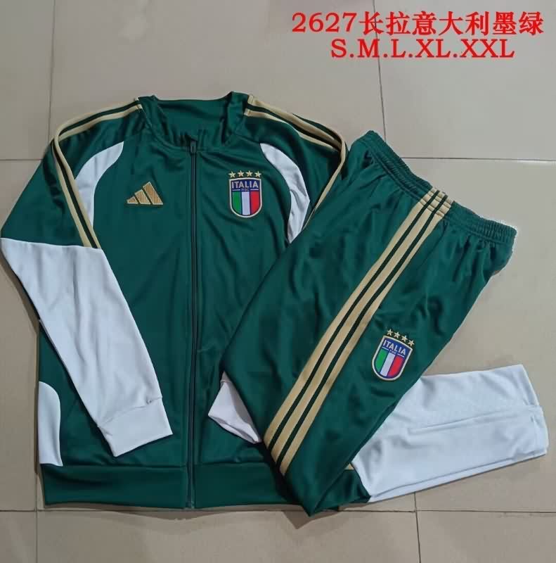 AAA Quality Italy 2026 Green Soccer Tracksuit 03