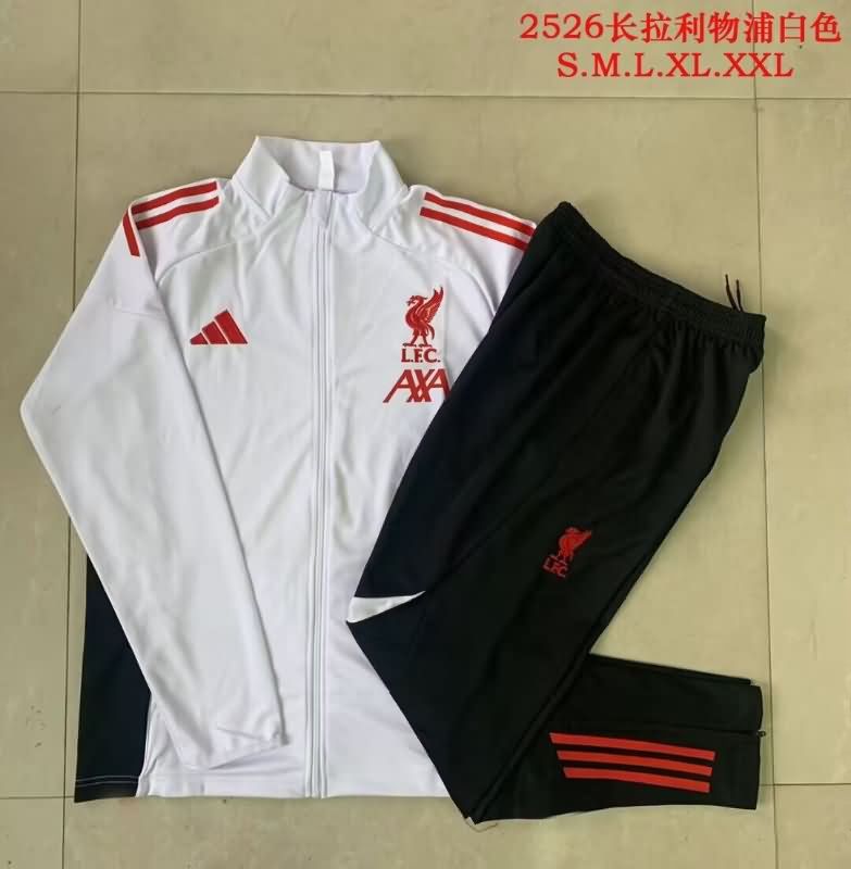 AAA Quality Liverpool 25/26 White Soccer Tracksuit