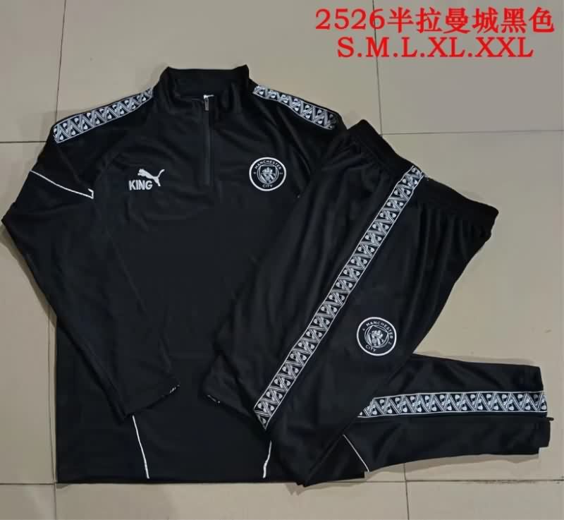 AAA Quality Manchester City 25/26 Black Soccer Tracksuit 02