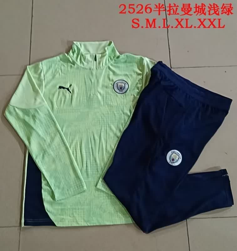 AAA Quality Manchester City 25/26 Green Soccer Tracksuit