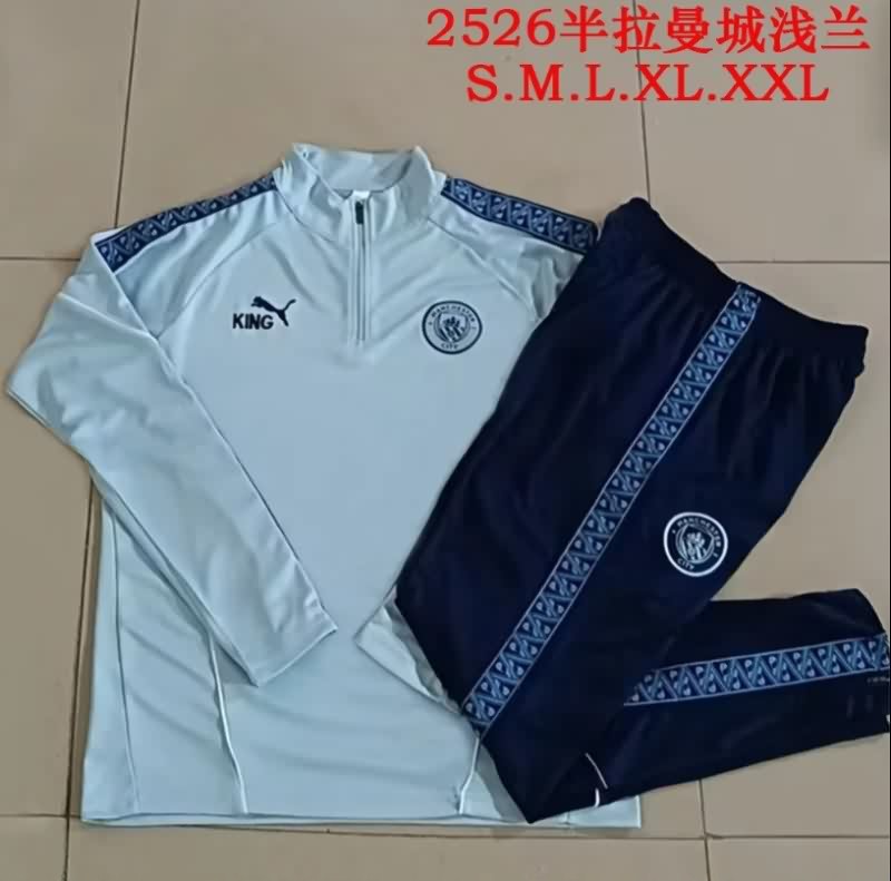 AAA Quality Manchester City 25/26 Light Blue Soccer Tracksuit 04