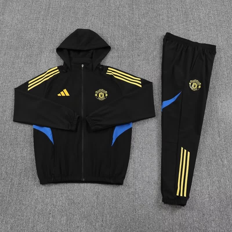 AAA Quality Manchester United 25/26 Black Soccer Tracksuit 04