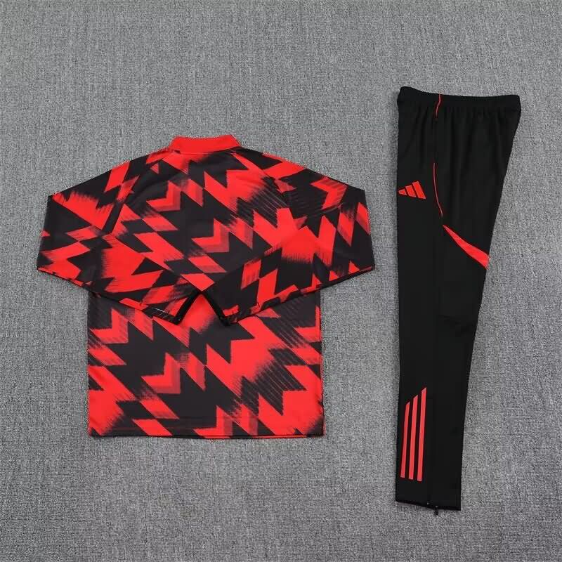 AAA Quality Manchester United 25/26 Red Black Soccer Tracksuit
