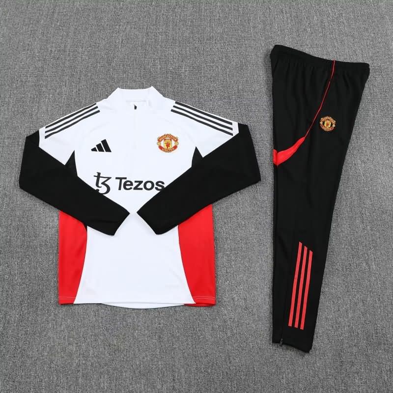 AAA Quality Manchester United 25/26 White Soccer Tracksuit 02