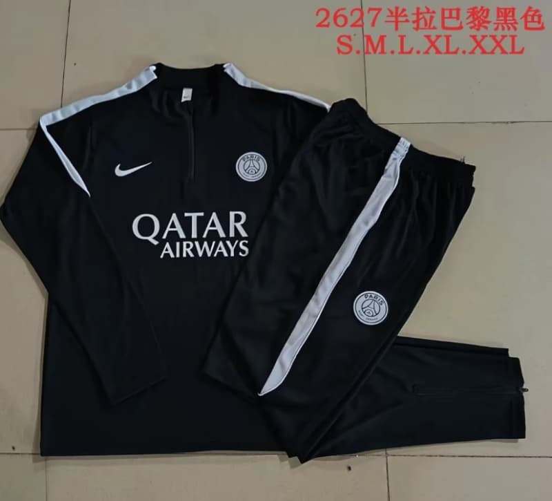 AAA Quality Paris St Germain 25/26 Black Soccer Tracksuit 11 AAA Quality Paris St Germain 25/26 Black Soccer Tracksuit 11