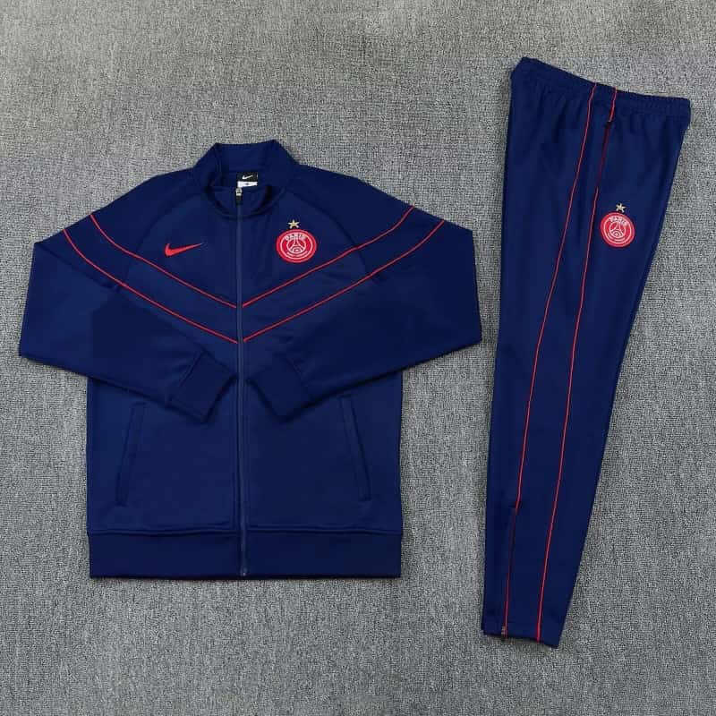 AAA Quality Paris St Germain 25/26 Dark Blue Soccer Tracksuit 10