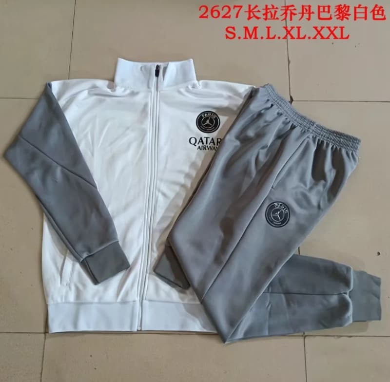 AAA Quality Paris St Germain 25/26 White Soccer Tracksuit 06