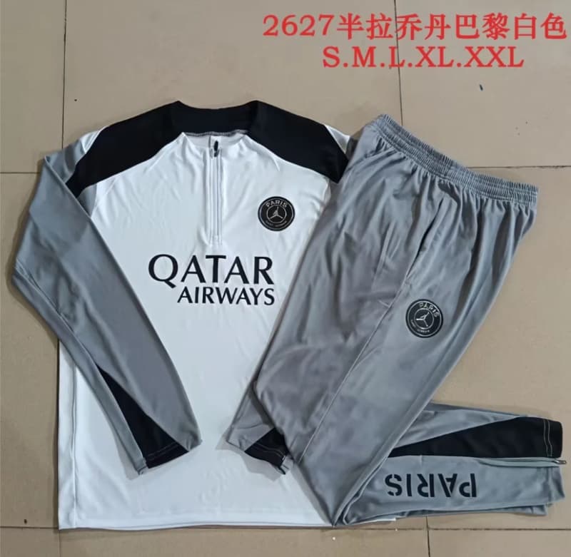 AAA Quality Paris St Germain 25/26 White Soccer Tracksuit 07 AAA Quality Paris St Germain 25/26 White Soccer Tracksuit 07