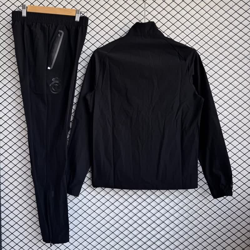 AAA Quality Real Madrid 25/26 Black Soccer Tracksuit 05