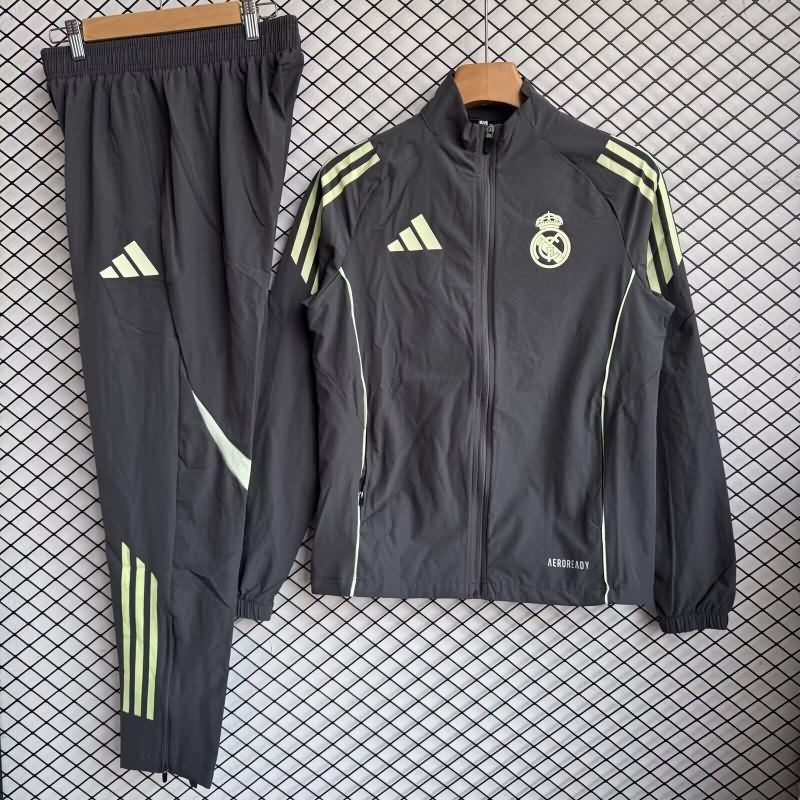 AAA Quality Real Madrid 25/26 Dark Grey Soccer Tracksuit 03