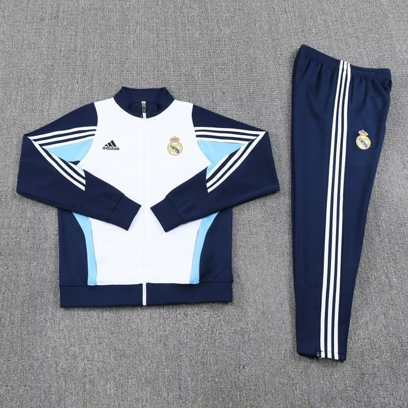 AAA Quality Real Madrid 25/26 White Soccer Tracksuit 06