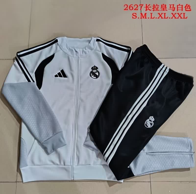 AAA Quality Real Madrid 25/26 White Soccer Tracksuit 16